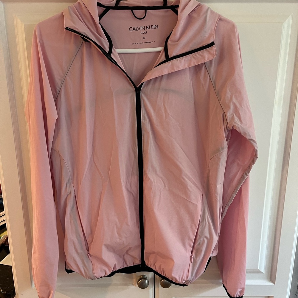 Calvin Klein Pink Utility Jacket with a hood, Lightweight